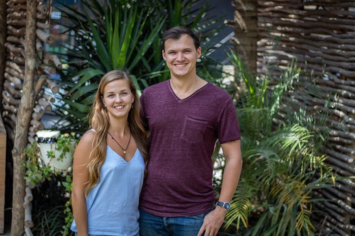 Danielle Johnson and James Ivings co-founders of Leave Me Alone, Ellie and Startkit.AI